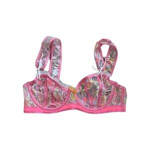 NWT For Love And Lemons Electric Fields Embroidery Underwire Bra Size Medium
